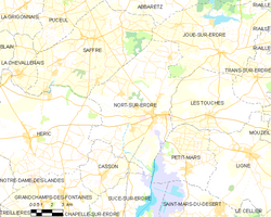 Map commune FR insee code 44110